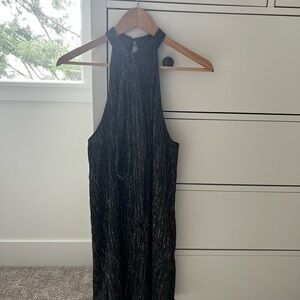 Zara Black and Silver Halter Dress